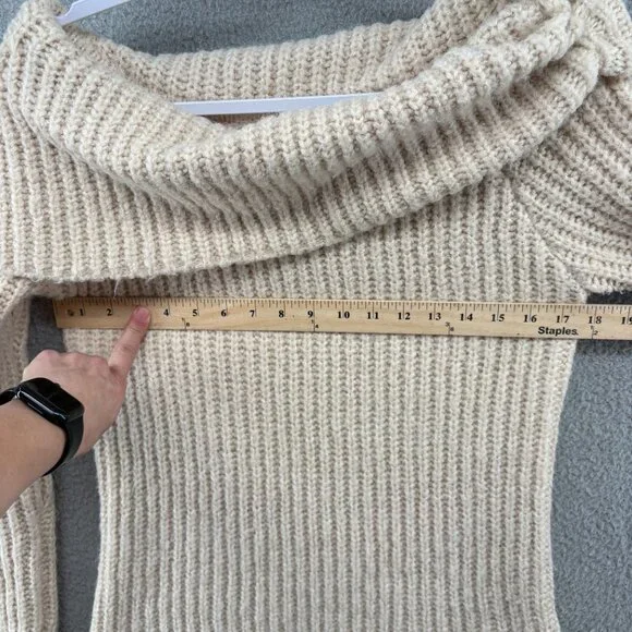 Meshki Cream Off-the-Shoulder Knit Sweater - Picture 5 of 12